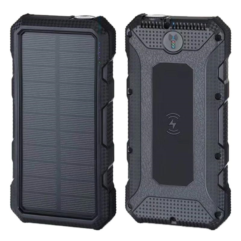 Power Bank Solar/Cargador Inalámbrico Resistente al Agua - 20000mAh