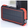 Power Bank Solar/Cargador Inalámbrico Resistente al Agua - 20000mAh - Rojo