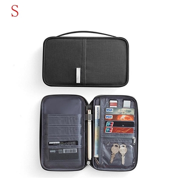 Cartera y tarjetero de viaje impermeable con asa - Negro