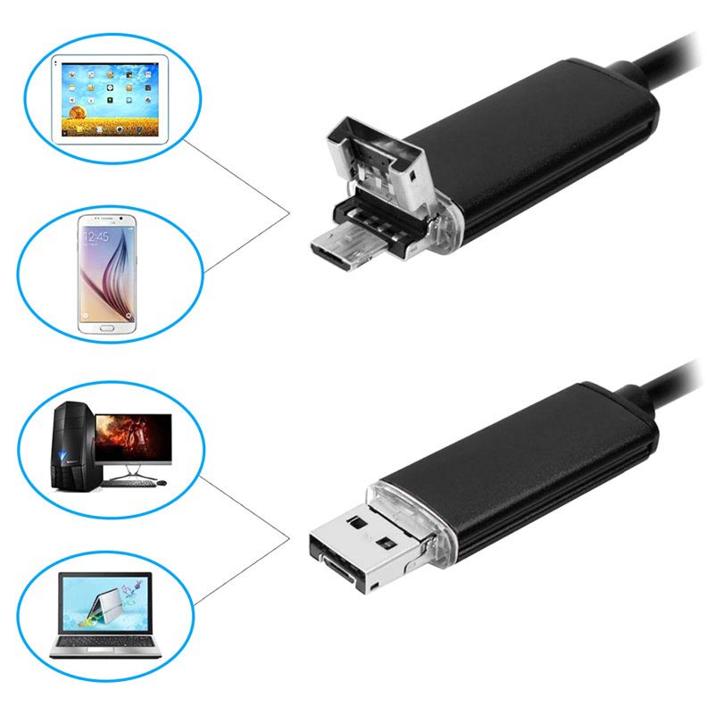Cámara Endoscópica USB para PC y Android 2m