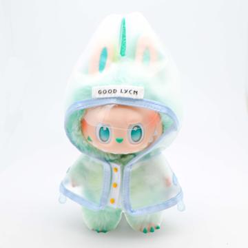Impermeable con Capucha para Muñeca Labubu 17cm