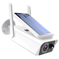Impermeable Cámara de Vigilancia con Energía Solar ABQ-Q1 - Blanco