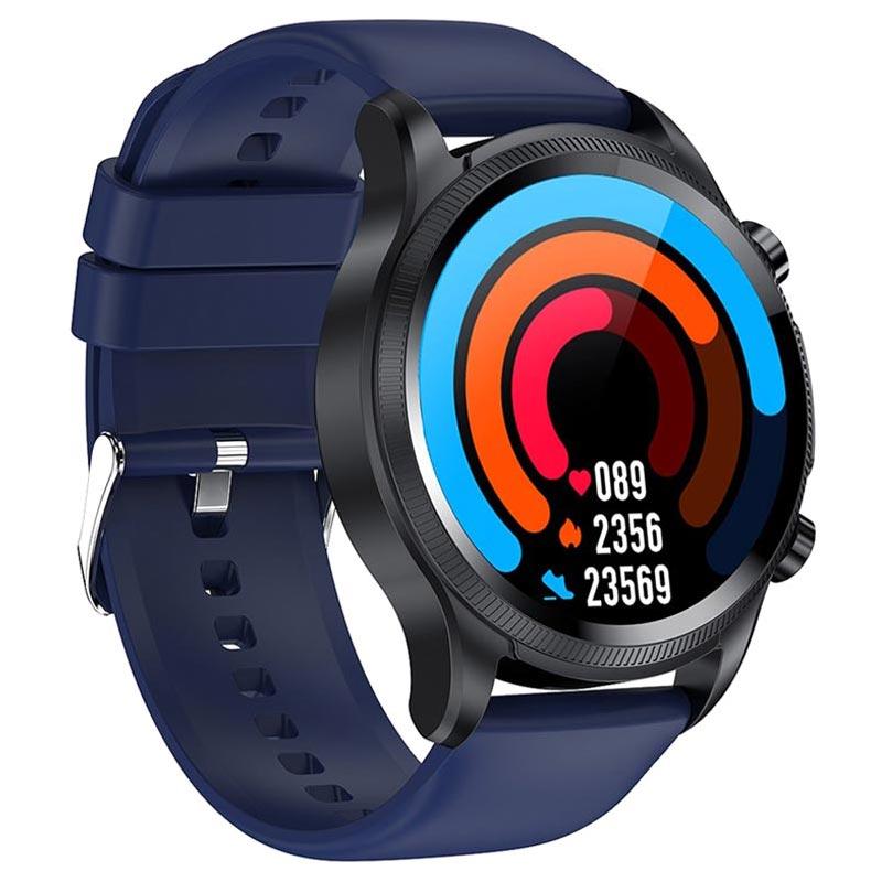 Smartwatch Deportivo Impermeable con ECG E400 Correa TPU Azul
