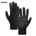 Guantes de invierno impermeables para ciclismo y running / Guantes con tacto - XL - Negros