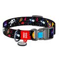 Waudog Collar de perro de nylon con código QR - Tamaño L