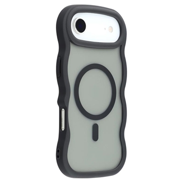 Funda híbrida magnético con borde ondulado para iPhone Air - Negro