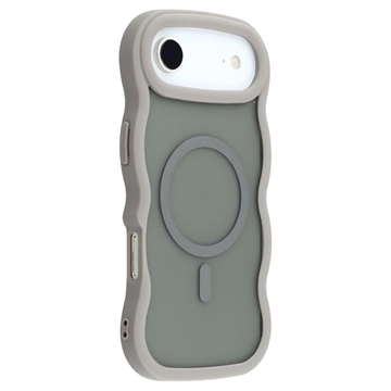 Funda híbrida magnético con borde ondulado para iPhone Air - Gris