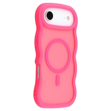Funda híbrida magnético con borde ondulado para iPhone Air - Rosa Fuerte