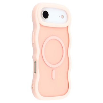 Funda híbrida magnético con borde ondulado para iPhone Air - Rosa