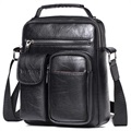 Multifunctional Universal Leather Shoulder Bag - Black