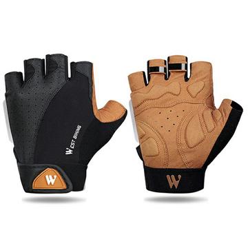 West Biking YP0211196 Guantes de deporte/ciclismo de medio dedo - XL - Marrón / Negro