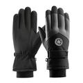 A prueba de viento al aire libre de invierno de pantalla táctil Guantes - Hombres - Negro / Gris