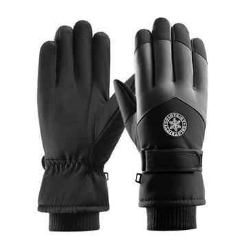 A prueba de viento al aire libre de invierno de pantalla táctil Guantes - Hombres - Negro / Gris