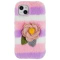 Carcasa de TPU 3D Plush Invierno Peluda para iPhone 14 Plus