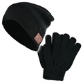 Winter Set - Touchscreen Gloves and Bluetooth Hat - Black