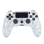 Mando de juegos inalámbrico Gamepad para PS4 Joystick con altavoz y conector para auriculares estéreo - Grieta blanca