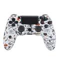 Mando de juegos inalámbrico Gamepad para PS4 Joystick con altavoz y conector para auriculares estéreo - Halloween blanco