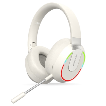 Auriculares Inalámbricos para Juegos L850 con Luz RGB - Blanco