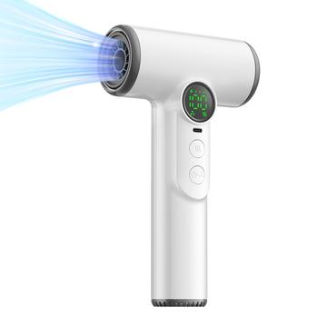 Secador de pelo inalámbrico con 100 velocidades frío/calor, pantalla inteligente - Blanco