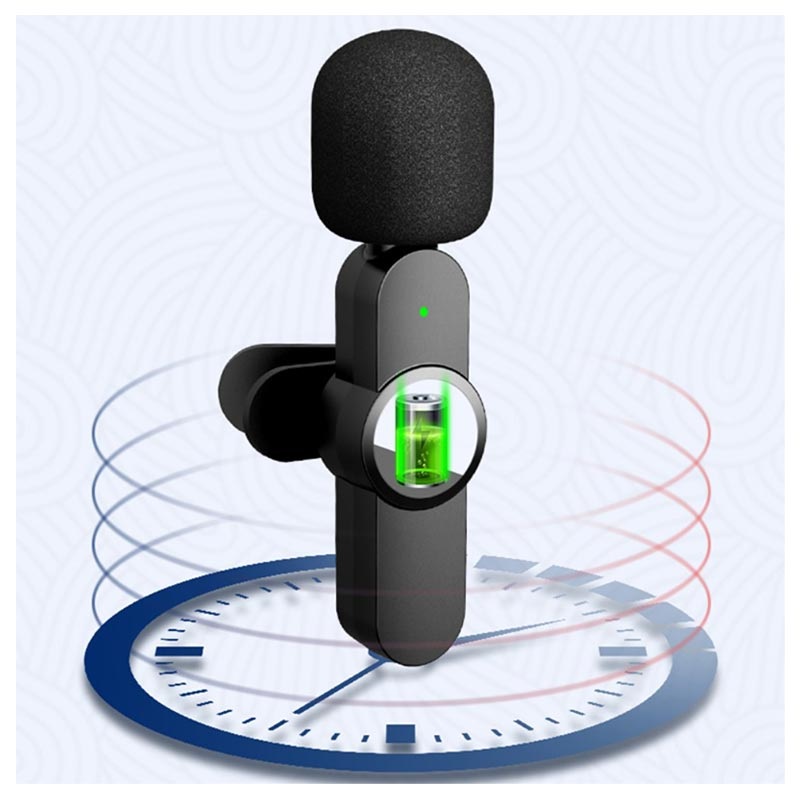 puño Regularmente Tamano relativo Wireless Lavalier / Clip-On Microphone for Smartphone - USB-C - Black