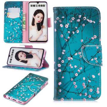 Funda Cartera Wonder Series para Huawei P Smart (2019) - Flores Blancas