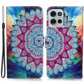 Funda Serie Wonder para Motorola Moto G75 - Estilo Cartera - Mandala