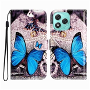 Funda Cartera Wonder Series para Honor 400 Lite - Mariposa Azul