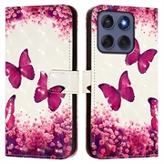 Funda Cartera Wonder Series para Motorola Edge 60/60 Fusion - Mariposas rosas