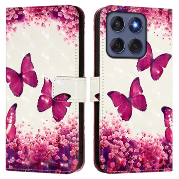 Funda Cartera Wonder Series para Motorola Edge 60/60 Fusion - Mariposas rosas