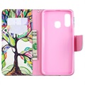 Funda Wonder para Samsung Galaxy A40 - Estilo Cartera - Árbol de Colores