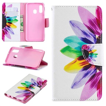 Funda Wonder para Samsung Galaxy A40 - Estilo Cartera - Flor