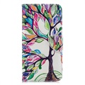 Funda Wonder Series para Samsung Galaxy A7 (2018) - Estilo Cartera - Árbol de Colores