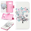 Funda Cartera Wonder Series para Samsung Galaxy S10e - Flores Blancas