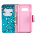 Funda Cartera Wonder Series para Samsung Galaxy S10e - Flores Blancas