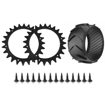Juego de púas antideslizantes y protector de ruedas para cortacésped robótico Worx Landroid serie S/M