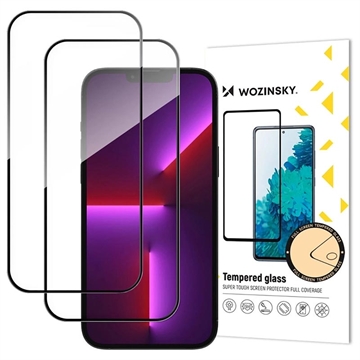 Protector de Pantalla Wozinsky Super Tough para iPhone Air - 9H - 2 Uds. - Borde Negro