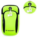 Brazalete Deportivo Universal con Doble Bolsillo Wozinsky para Teléfonos - Verde