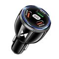 Cargador de coche Wozinsky WCCCA con 2x USB-C y 1x USB-A - 90W PD/QC - Negro