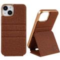 Funda con Tapa Vertical X-Level Journey para iPhone 14 Plus - Marrón