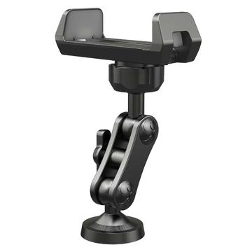 X037 Soporte para teléfono 360° con base magnética - Soporte para gimnasio y taller - Negro