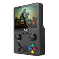 X6 HD Consola de videojuegos portátil con pantalla de 3,5 pulgadas Máquina de videojuegos integrada con diseño de joystick doble - Negro