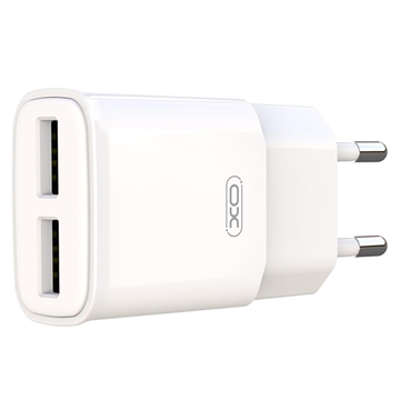 Cargador de Viaje USB Dual XO L92C - 2.4A - Blanco