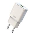 Cargador de viaje rápido USB dual XO L92D - 18 W, QC 3.0 - Blanco
