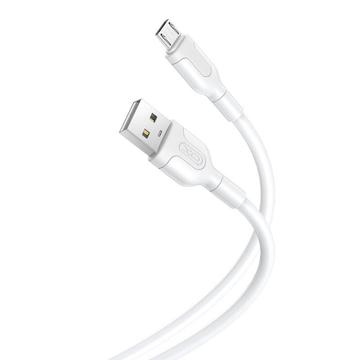 XO NB212 Cable USB a MicroUSB - 1m, 2,1A - Blanco