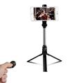 XT10 Bluetooth Selfie Stick Trípode con mando a distancia - Negro