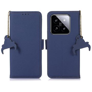 Funda con RFID para Xiaomi 14 Pro - Estilo Cartera - Azul