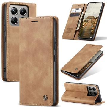 Funda Caseme Serie 013 para Xiaomi 14T Pro - Estilo Cartera - Marrón