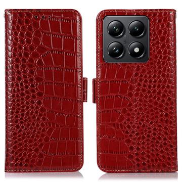 Funda Crocodile con RFID para Xiaomi 14T Pro - Estilo Cartera