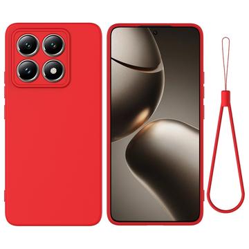 Funda de Silicona Líquida para Xiaomi 14T Pro - Rojo