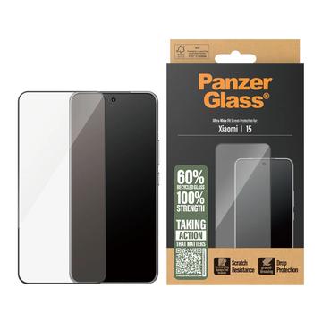 Protector de Pantalla PanzerGlass Ultra-Wide Fit para Xiaomi 15 - Borde negro